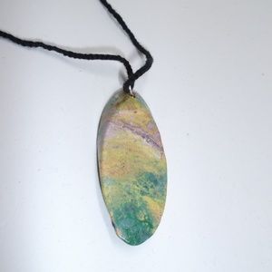 Grassy Meadows Driftwood Necklace Wearable Art